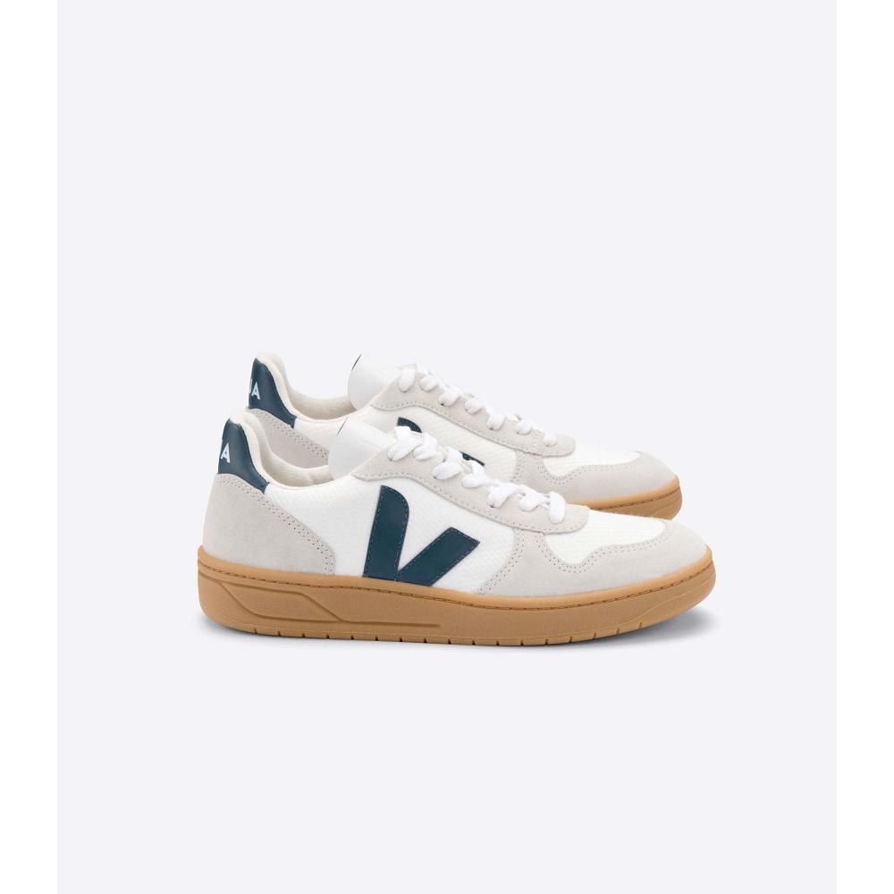 Veja V-10 B-MESH Women\'s Sneakers White/Beige | CA 637MQZ